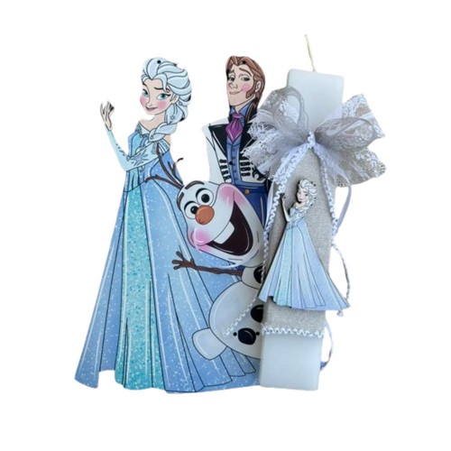 Πασχαλινή λαμπάδα με την  Frozen Elsa Πριγκίπισσα του Πάγου