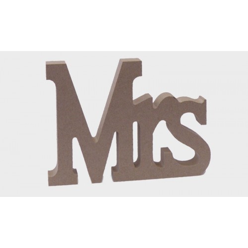 ΞΥΛΙΝΟ Mr & Mrs, ΓΡΑΜΜΑΤΑ MRs 15cm x 11cm MDF 0519383 (1 τεμάχιο)