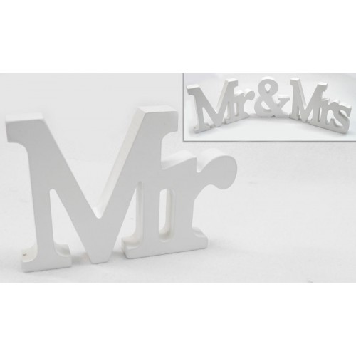 ΞΥΛΙΝΟ Mr & Mrs, ΓΡΑΜΜΑΤΑ MR 15cm x 11cm 0519285 (1 τεμάχιο)