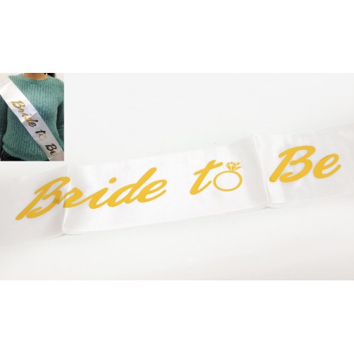 ΚΟΡΔΕΛΑ ΣΑΤΕΝ Bride to be 160cm x 9.5cm 0501306 (1 τεμάχιο)