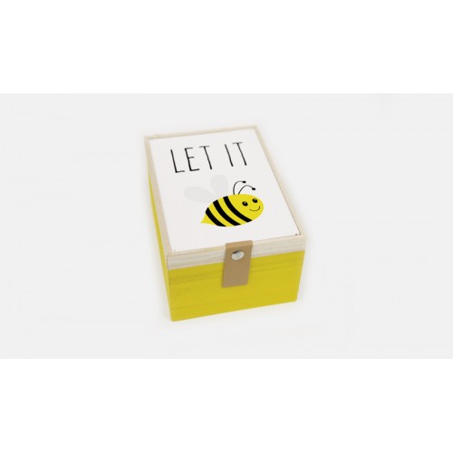 ΞΥΛΙΝΟ ΚΟΥΤΙ LET IT BEE 10.5cm x 15cm BR-F87605-1 0621276 (1 τεμάχιο)