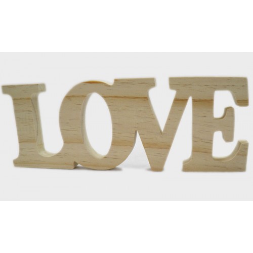 ΞΥΛΙΝΟ LOVE 31cm x 11cm ΦΥΣΙΚΟ 0519306 (1 τεμάχιο)